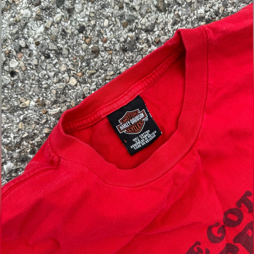 Harley Davidson Racing Tee Back Design | Size L